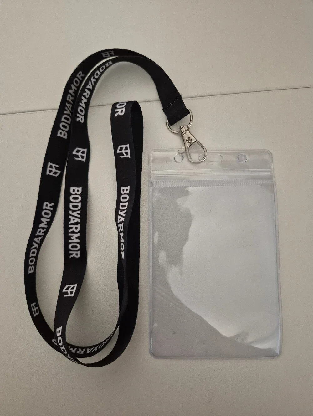 BODYARMOR Black Lanyard with Clear ID Holder Keychain Badge Holder